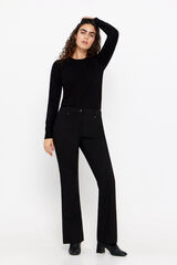 Cortefiel Cal&ccedil;as elegantes flare Preto