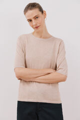 Cortefiel Jersey de malha met&aacute;lica Castanho