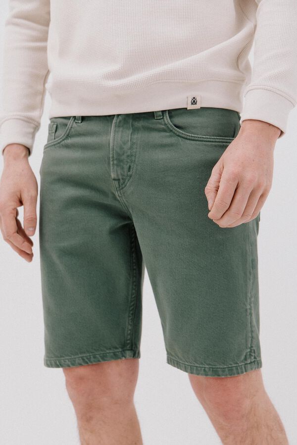 Cortefiel Bermuda denim cor Verde