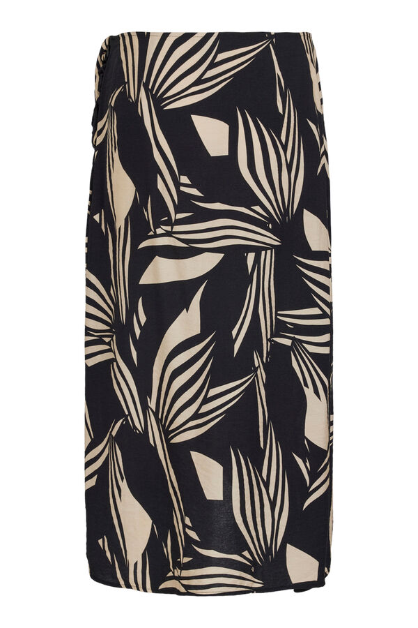 Vila Falda midi pareo con lazada lateral Negro