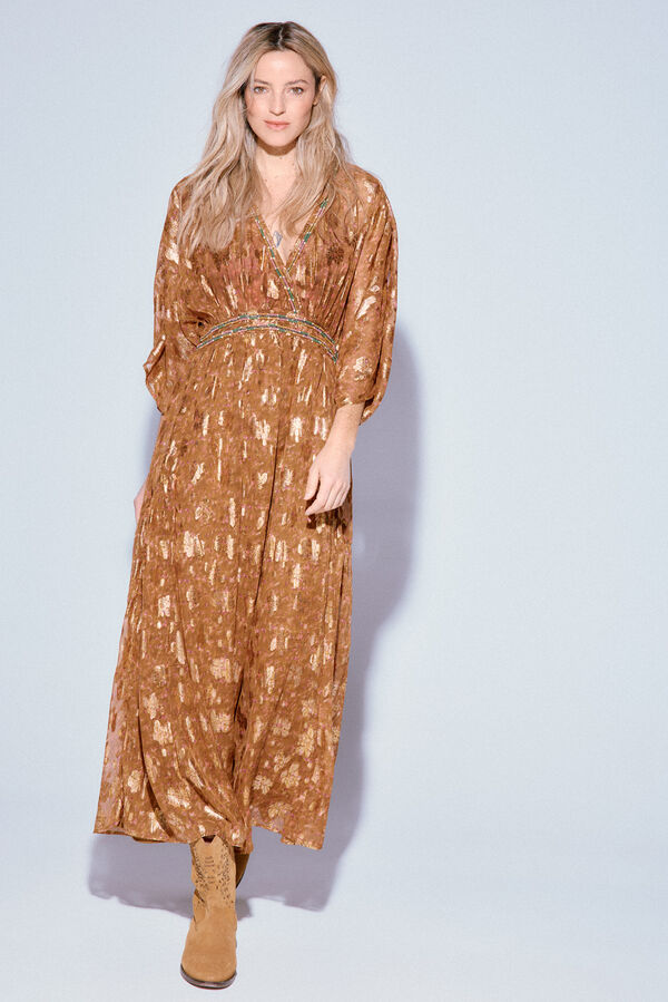 Slowlove Vestido estampado lúrex Multicolorido