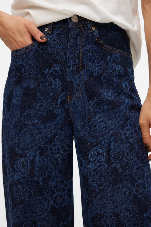 Vero Moda Pantal&oacute;n vaquero estampado Azul marino