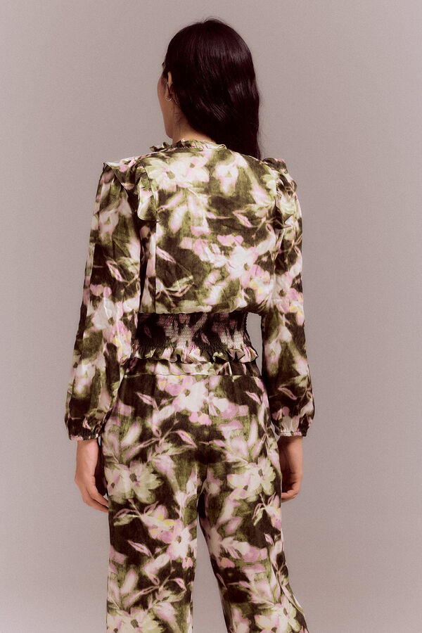 Slowlove Blusa estampada nido de abeja Multicolor