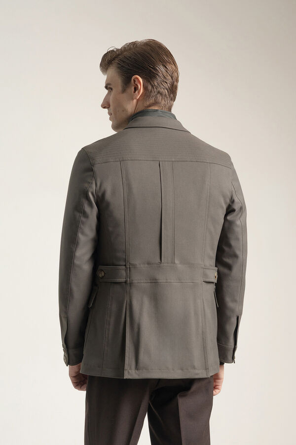 PuroEGO Chaqueta sahariana kaki Kaki