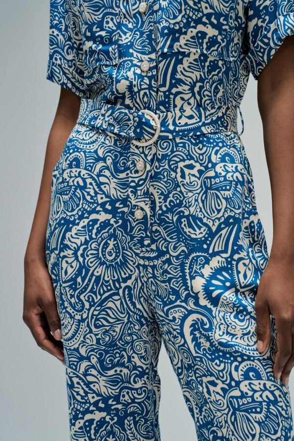 Salsa Jeans Mono con estampado floral Azul