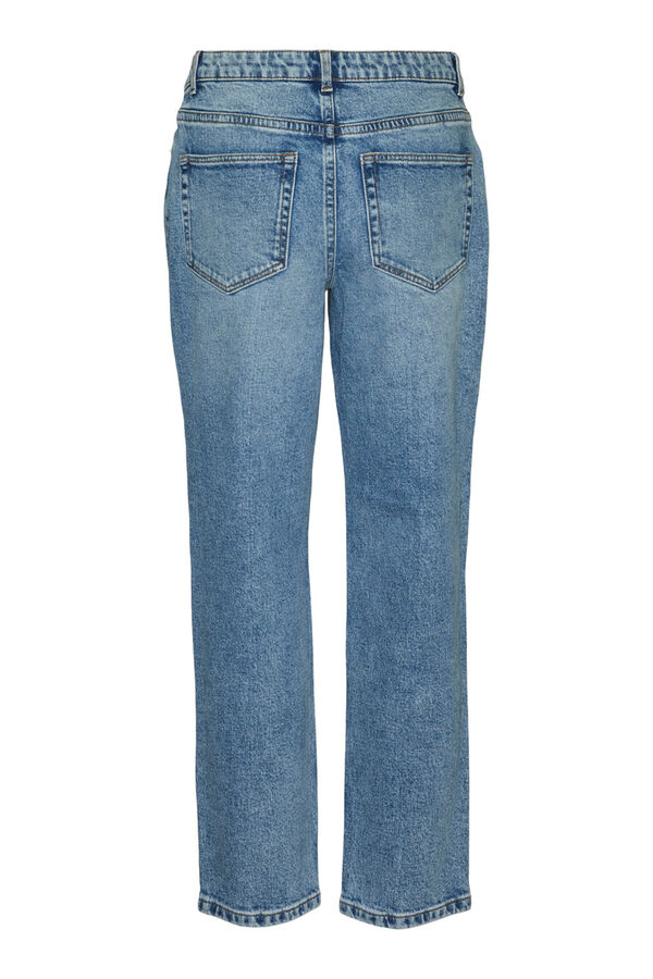 Vero Moda Vaquero recto de tiro medio Azul