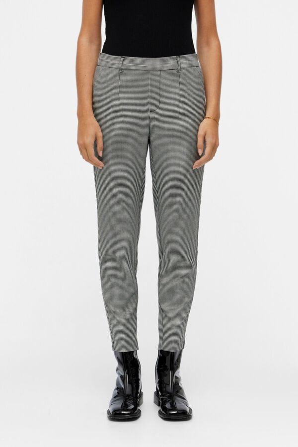 Object Pantal&oacute;n largo de corte recto Negro