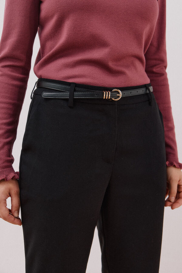 Cortefiel Cal&ccedil;a com cinto Preto
