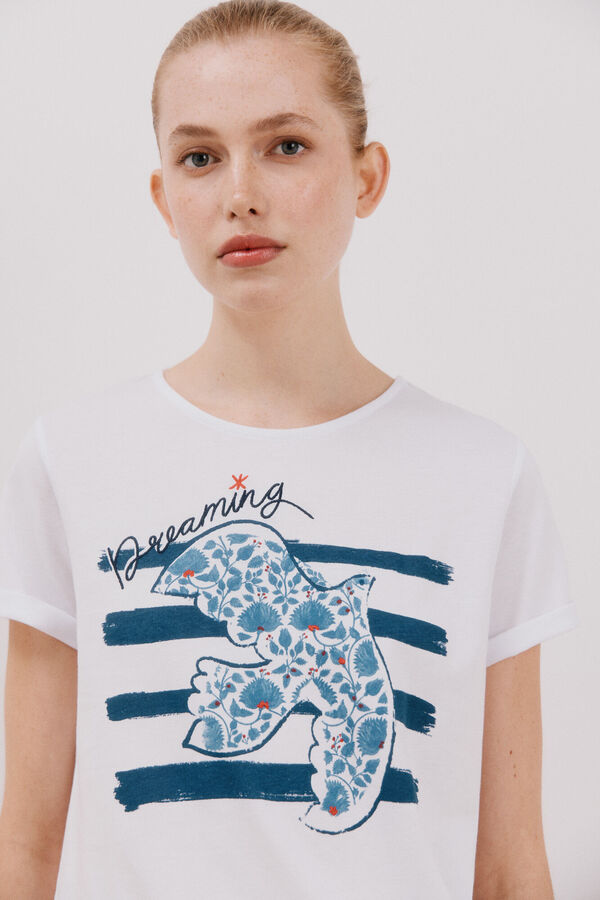 Cortefiel T-shirt estampada Azul