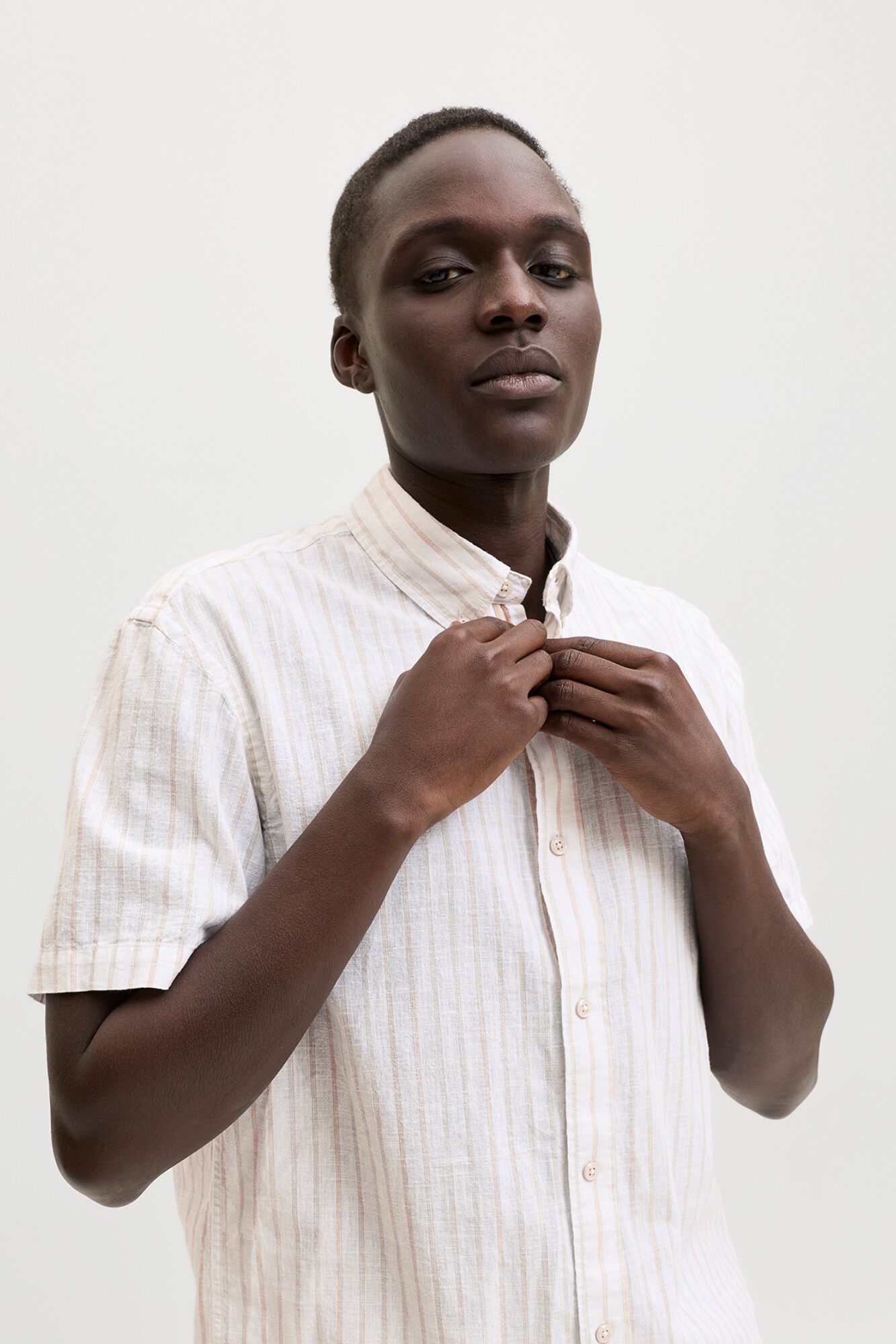 Jack & Jones Camisa lino manga corta
