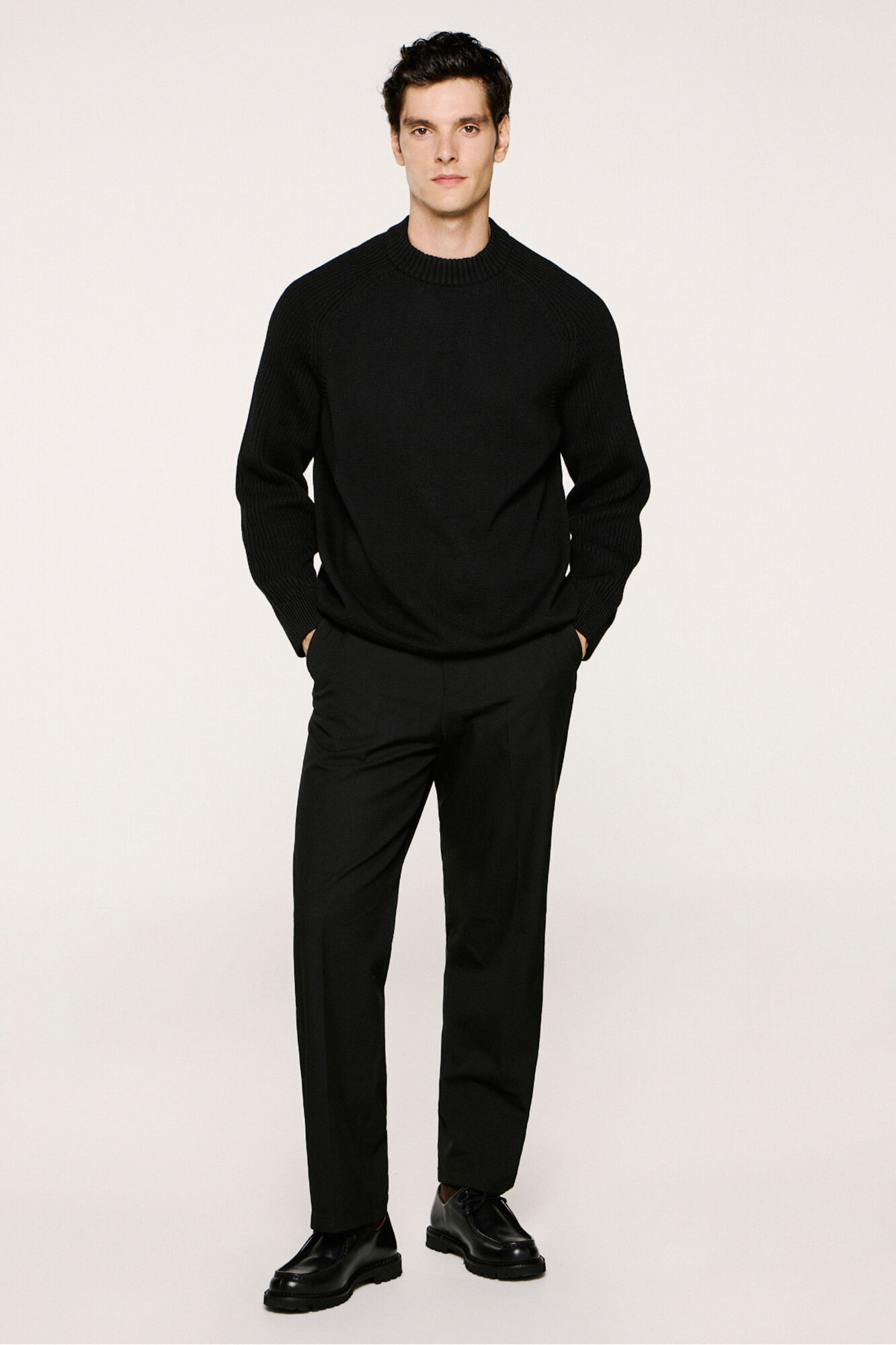 Selected Jersey cuello mock 100% algod&oacute;n org&aacute;nico.