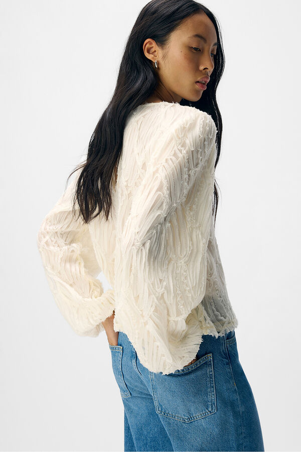Object Blusa tejido textura Blanco