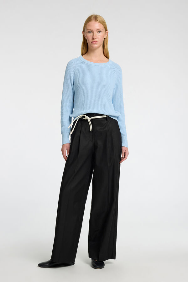 Selected Femme Jersey canal&eacute; 100% algod&oacute;n org&aacute;nico Azul