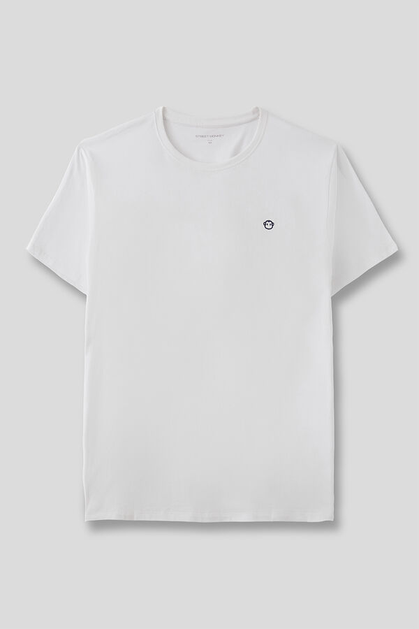 Street Monkey T-shirt manga curta Branco