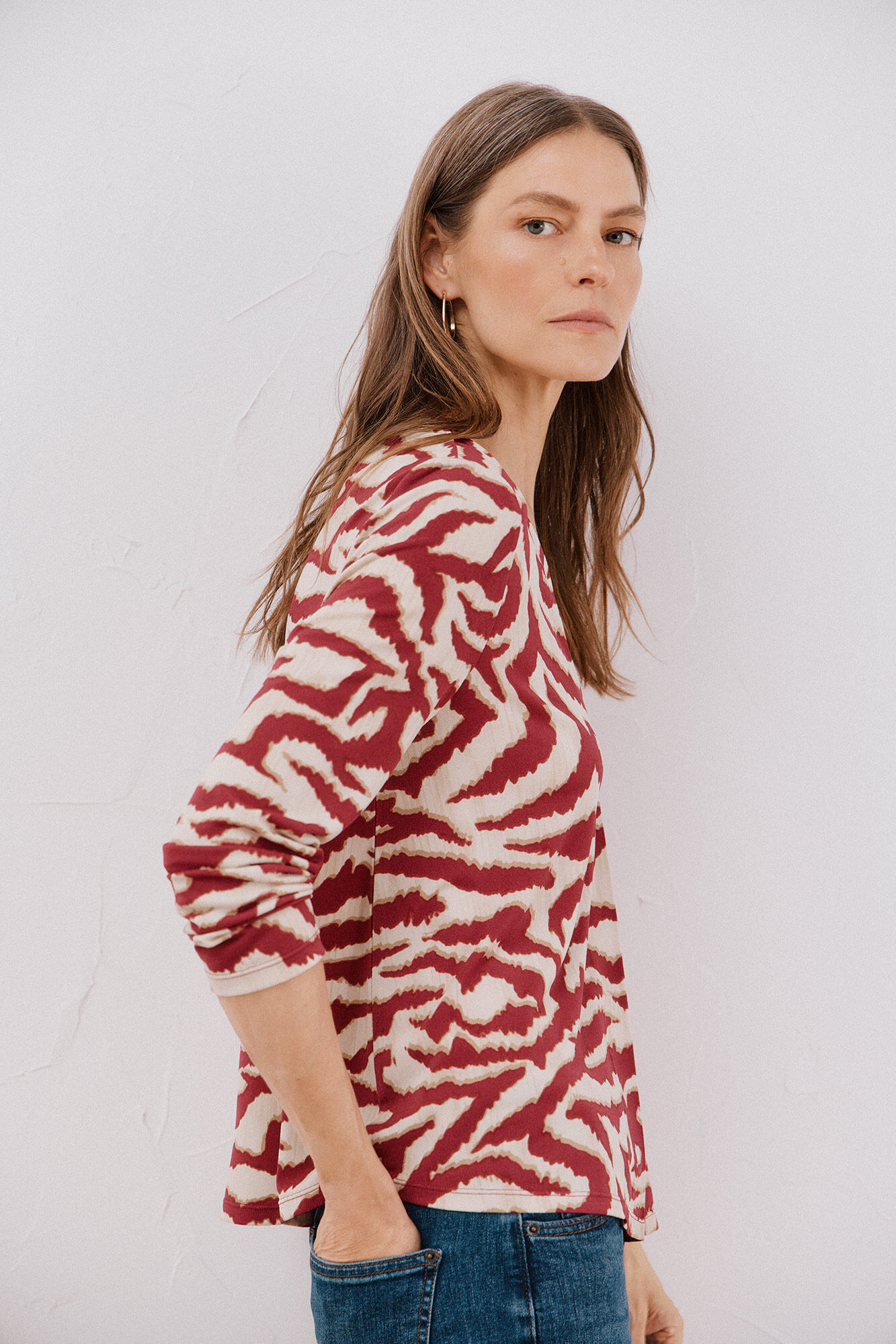 Cortefiel Top fluido pliegue