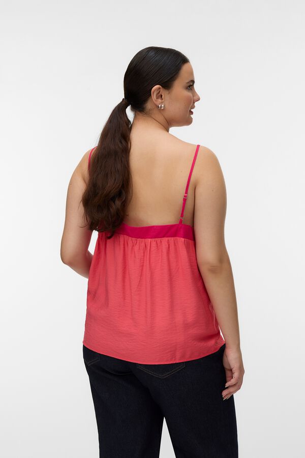 Vero Moda Curve Top de al&ccedil;as tamanho grande Vermelho