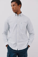 Cortefiel Camisa oxford riscas Verde