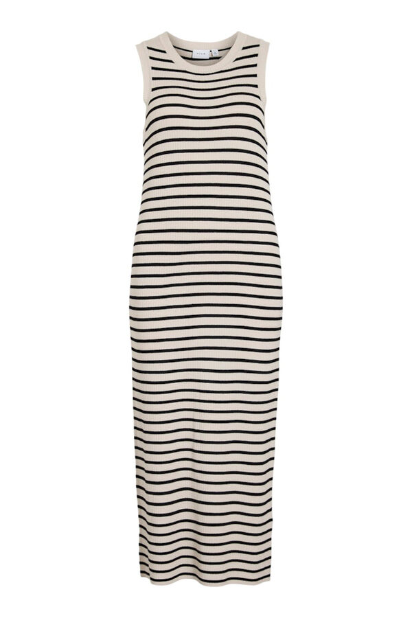 Vila Vestido midi de malha com viscose Cinzento