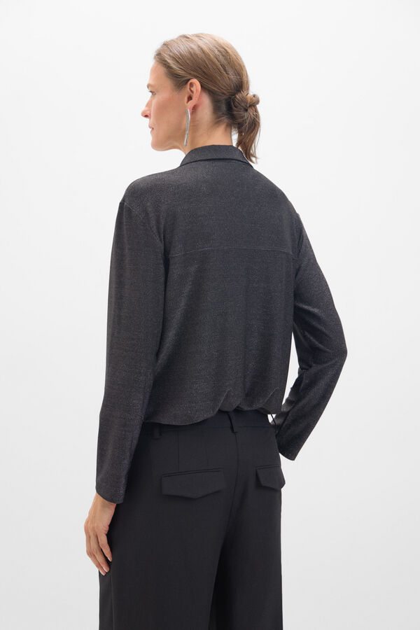Cortefiel Camisa de punto Negro