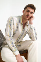 Selected Camisa de manga larga 100% lino Blanco