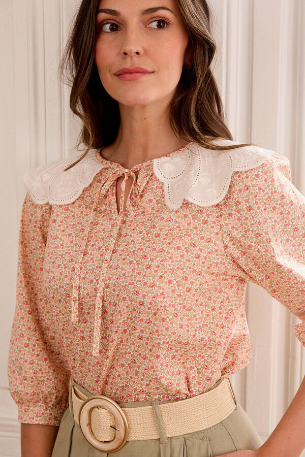 Pol&iacute;n Et Moi Blusa com gola beb&eacute; Bibiana Vermelho