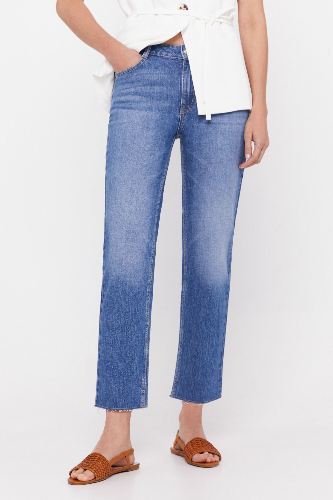 Cortefiel Cal&ccedil;as 5 bolsos regular crop