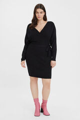 Vero Moda Curve Vestido de punto cruzado talla grande Negro