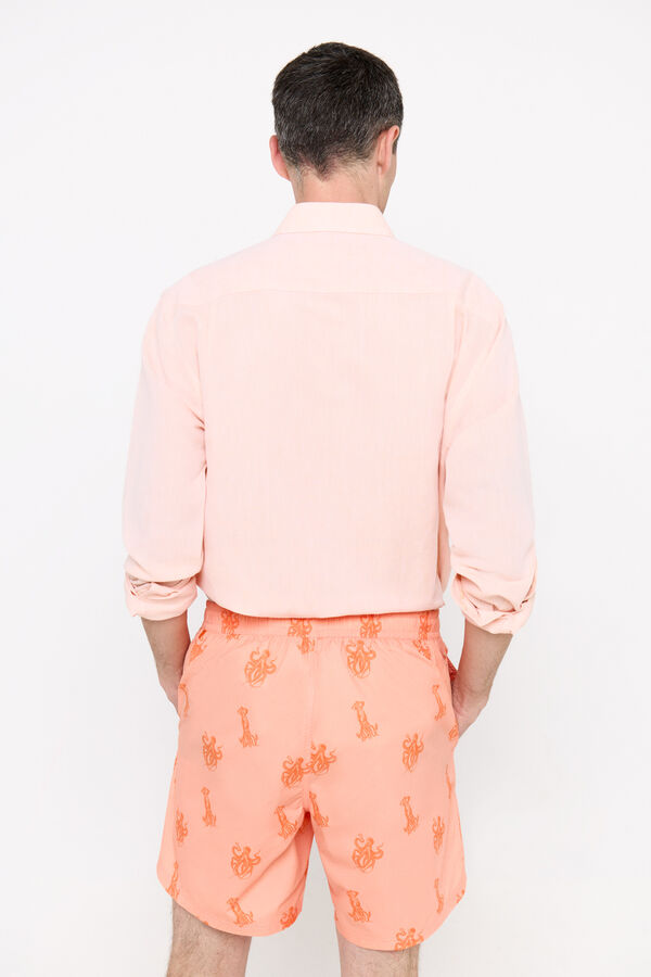 Cortefiel Ba&ntilde;ador estampado pulpos Naranja