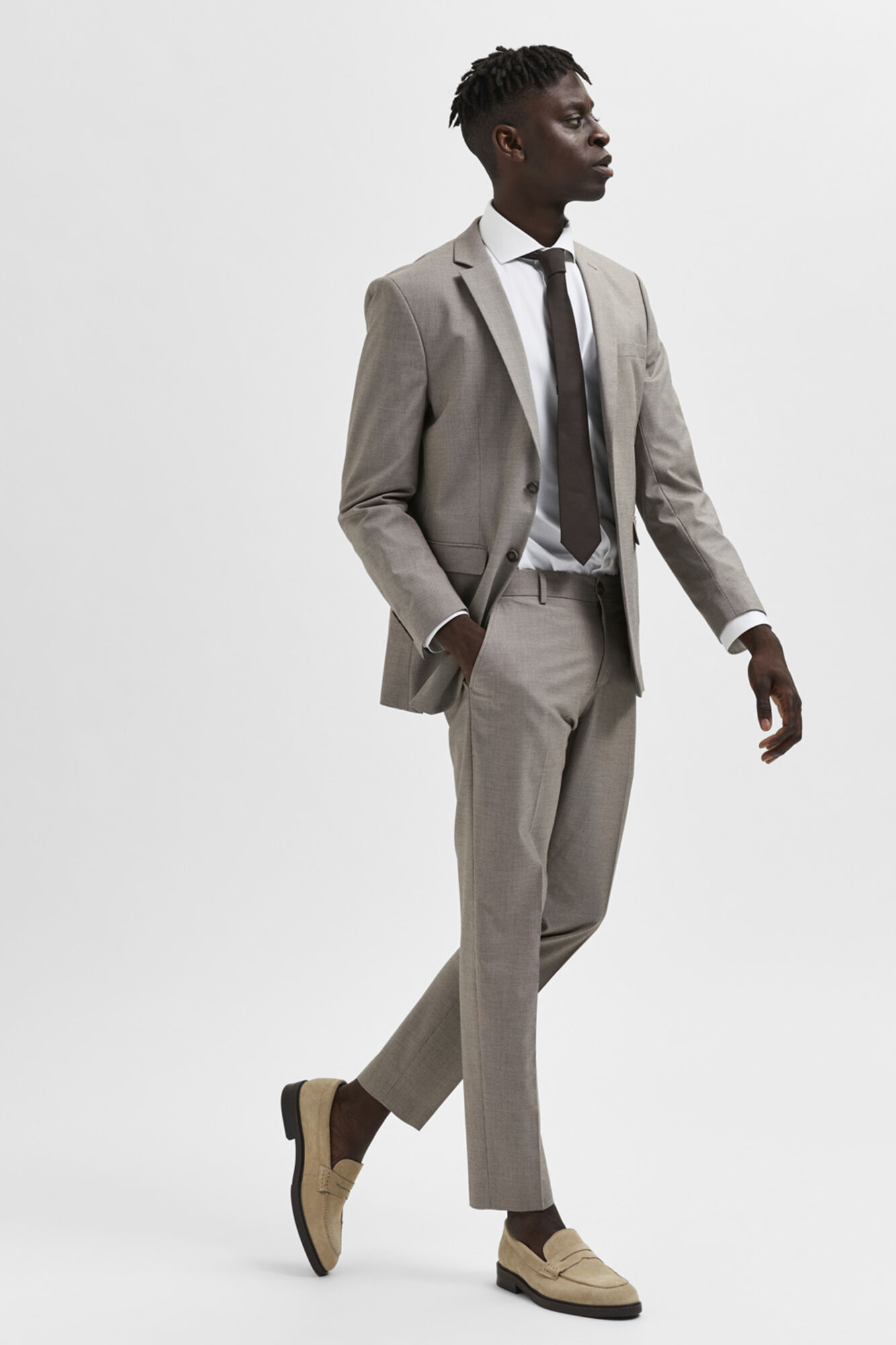 Selected Pantal&oacute;n de traje slim fit estructura