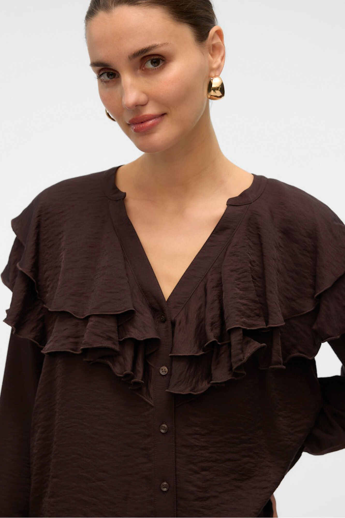 Vero Moda Blusa com gola franzida 