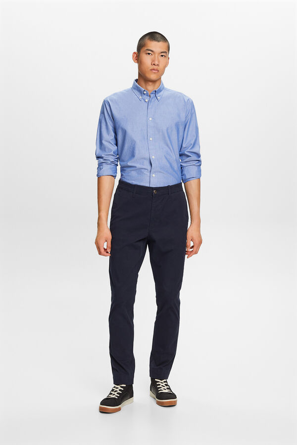 Esprit Pantalón chino básico slim fit Azul marino