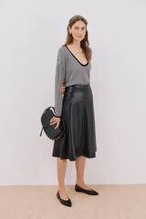 Cortefiel Jersey punto bicolor Negro