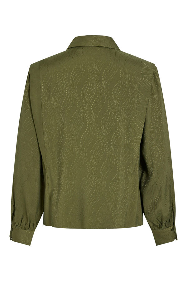 Vila Blusa manga larga estampada Verde oscuro