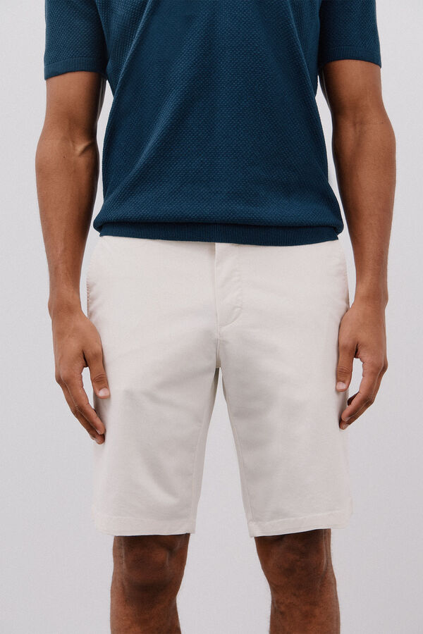 Cortefiel Bermuda chino Ecru