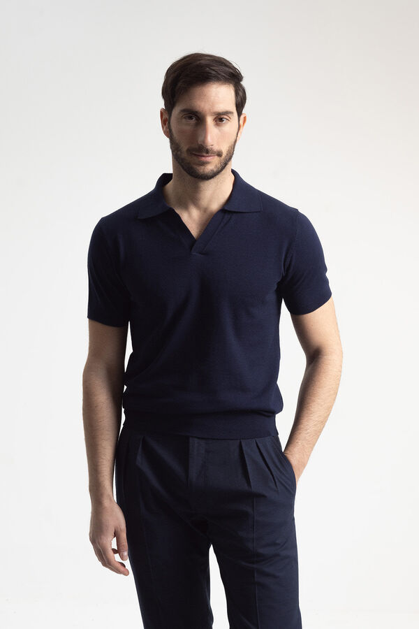 PuroEGO Polo de malha Azul