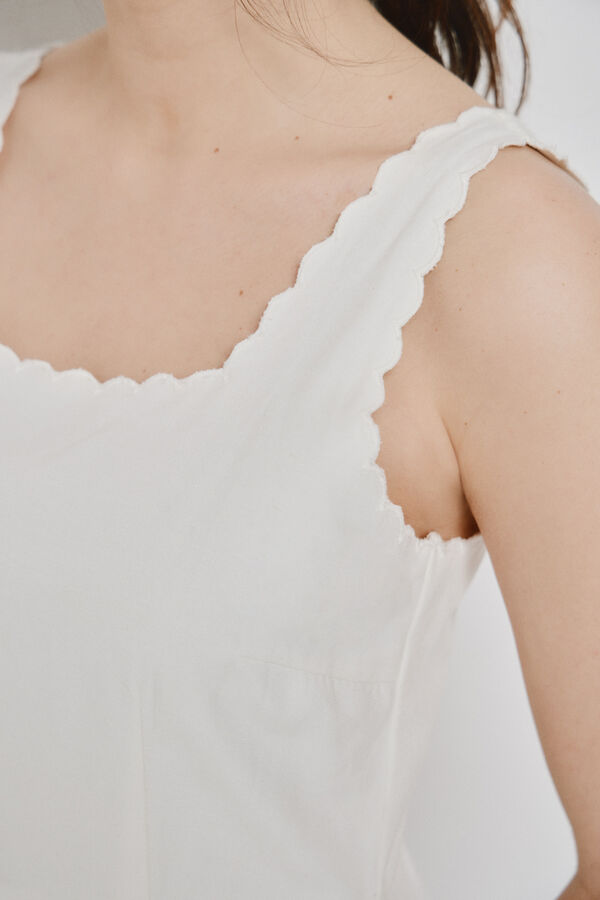 Vero Moda Vestido midi de al&ccedil;as Branco