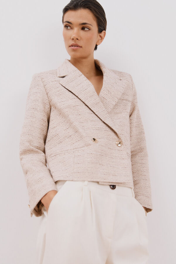 Cortefiel Jaqueta curta riscas Multicolorido