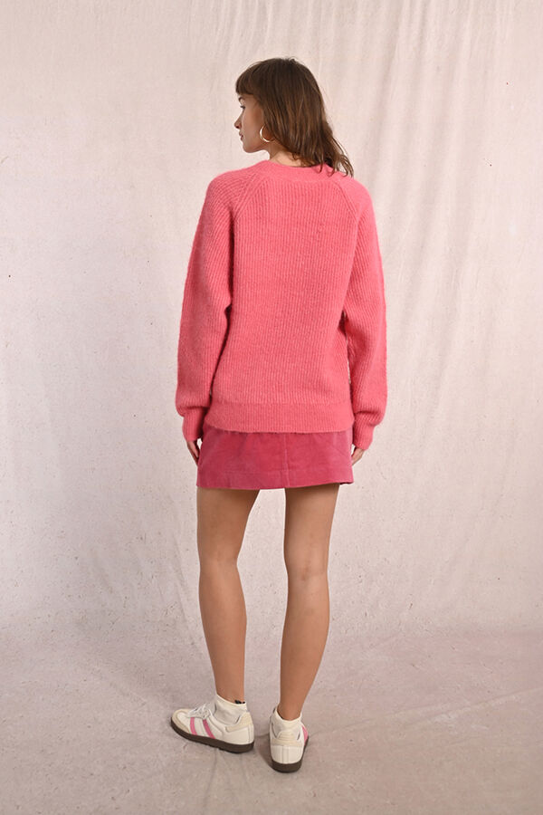 Molly Bracken Jersey de manga larga detalle botones Coral