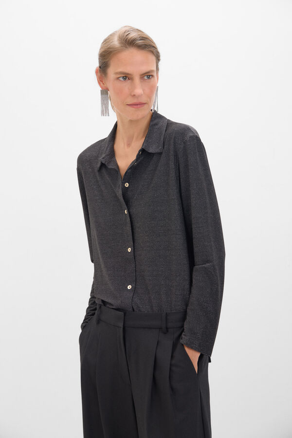 Cortefiel Camisa de punto Negro
