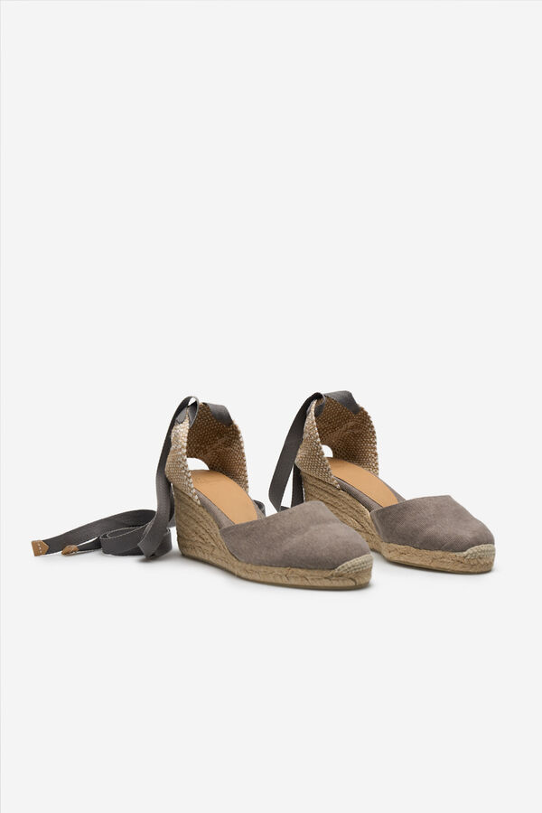 Casta&ntilde;er Alpercata com cunha Carina lona Cinzento