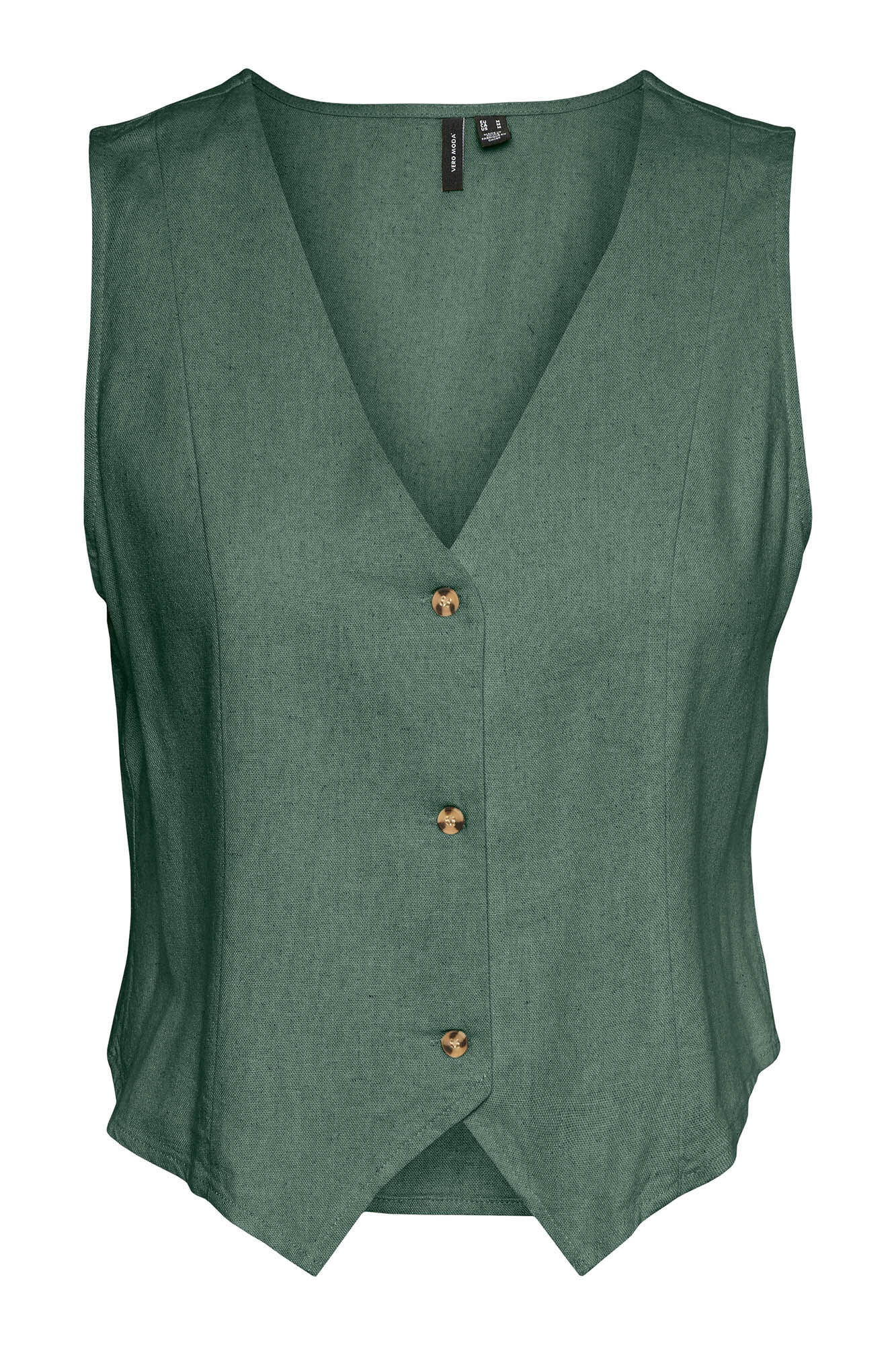 Vero Moda Chaleco de lino estampado de rayas