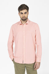 elPulpo Camisa lisa sarga lavada Naranja