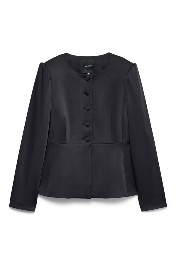 Vero Moda Blazer satinada de mujer con mangas abullonadas Negro