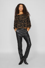 Vila Pantal&oacute;n largo polipiel Negro