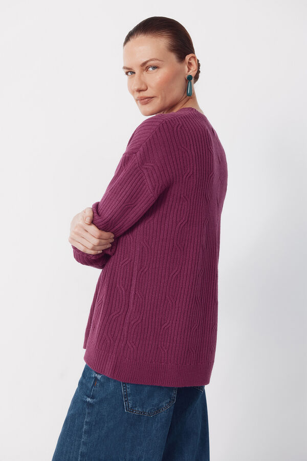 Cortefiel Camisola de toque suave Roxo