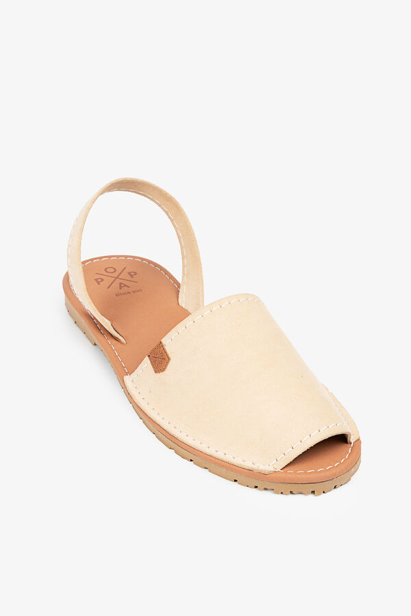 Popa Sandalia plana caballero Georgebay Serraje Beige