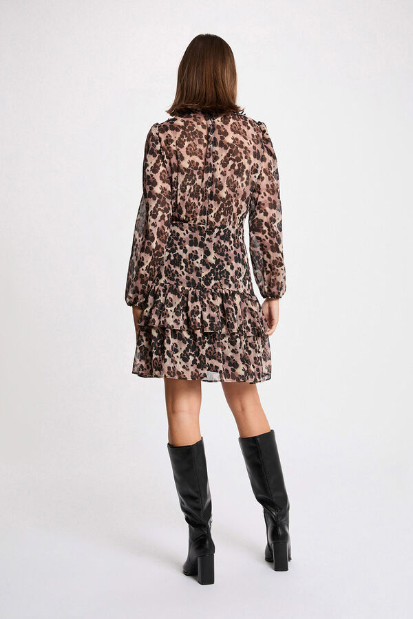 Morgan Vestido curto com gola em V Multicolorido