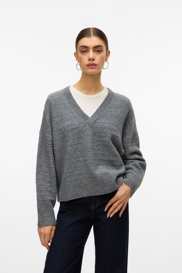 Vero Moda Jersey b&aacute;sico de punto Gris
