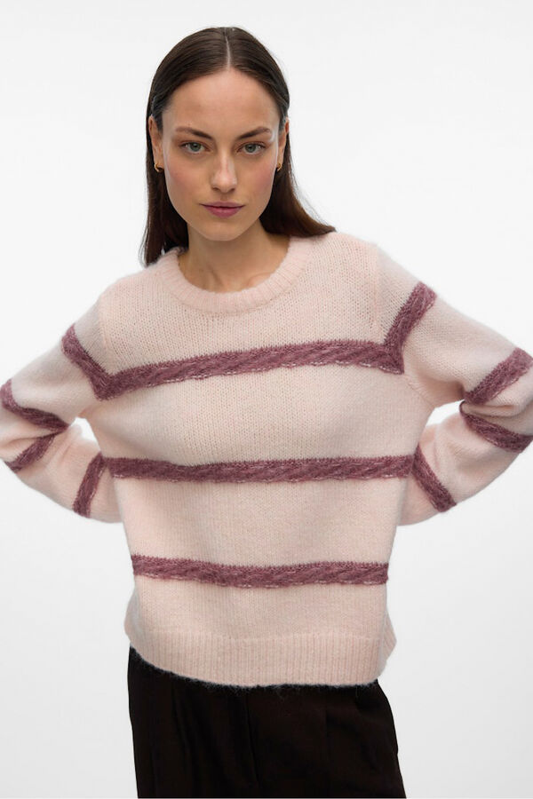 Vero Moda Jersey de punto rayas Rosa