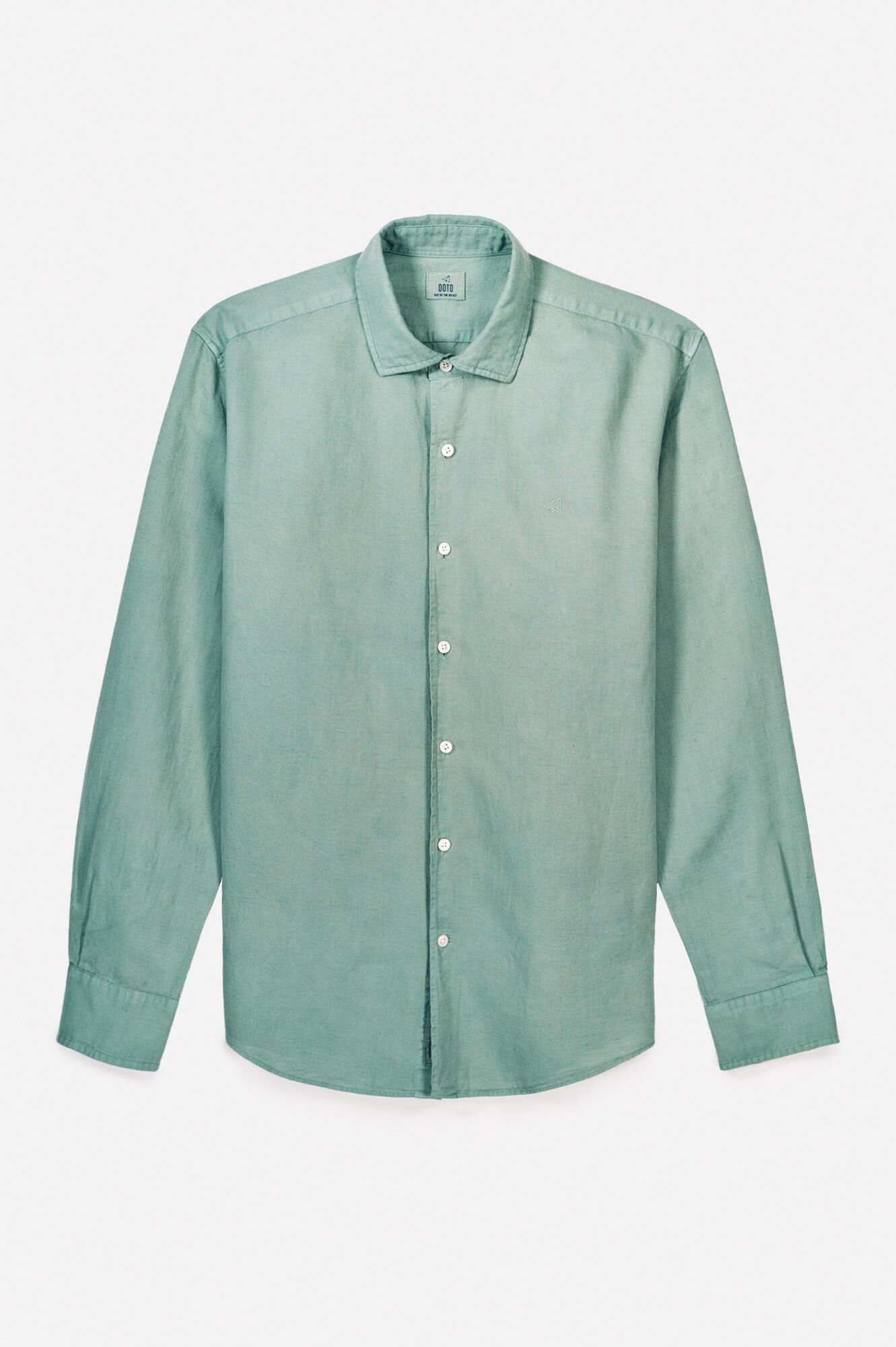 OOTO Camisa algod&atilde;o linho manga comprida